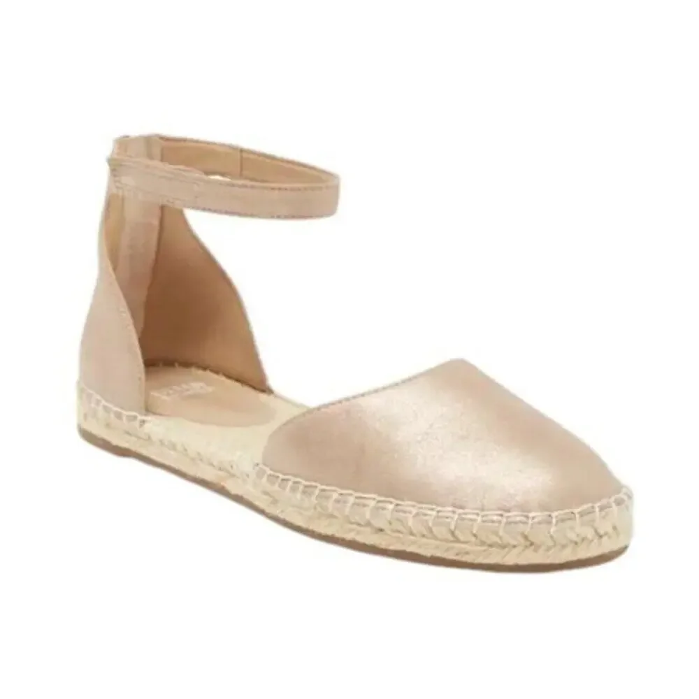Eileen Fisher Lala Espadrille Flat In Light Gold Size 7.5 NWT $195 MSRP